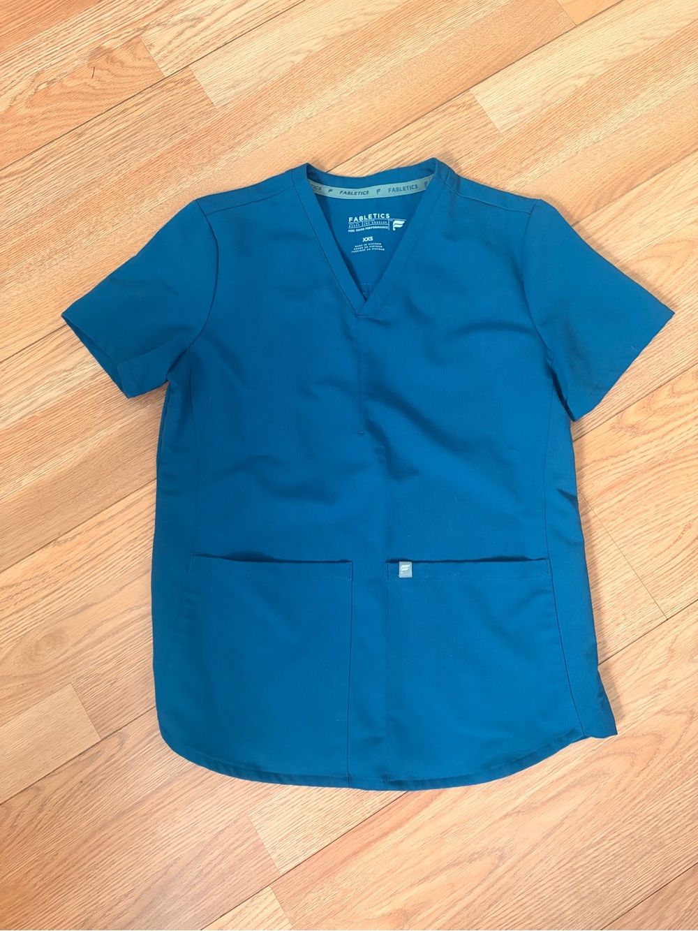 Fabletics Deep Teal V-Neck Medical Scrub set